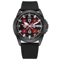 Awarder Embroidery Black-Red Black Automatic 10ATM