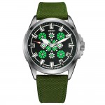 Awarder Embroidery Silver-Green Green Battery 10ATM