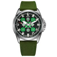 Awarder Embroidery Silver-Green Green Battery 10ATM