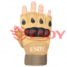 Рукавиці захисні тактичні. Безпалі. ESDY. Койот