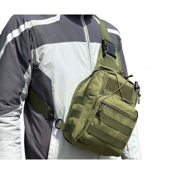 Сумка тактична плечова EDC. 7 л. Олива - 3591966 Сумка тактична плечова EDC. 7 л. Олива - 3591966