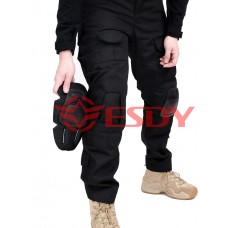 Штаны тактические с наколенниками. ESDY. Черные XL