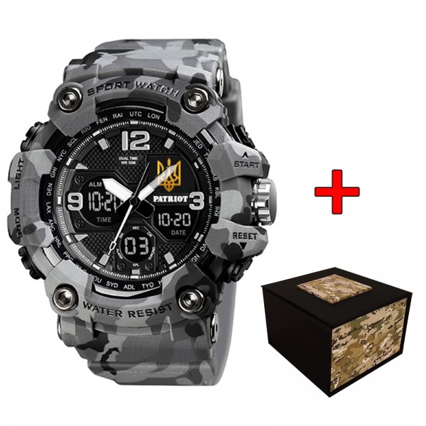 Patriot 006CMGYUAGD Тризуб золото Сірий камуфляж. + Коробка - 1201-0294-30