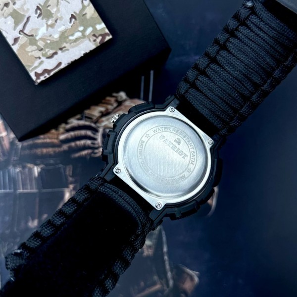 Patriot 005BKSU ЗСУ Чорні Паракордовий ремінець Black + Коробка. - 1201-0323-30