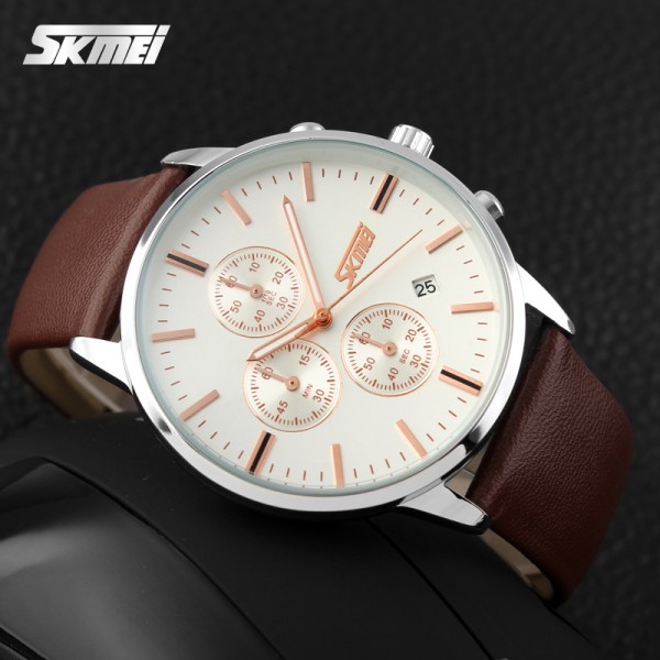 Skmei 9103WTBN White-Brown - 3590806 Skmei 9103WTBN White-Brown - 3590806