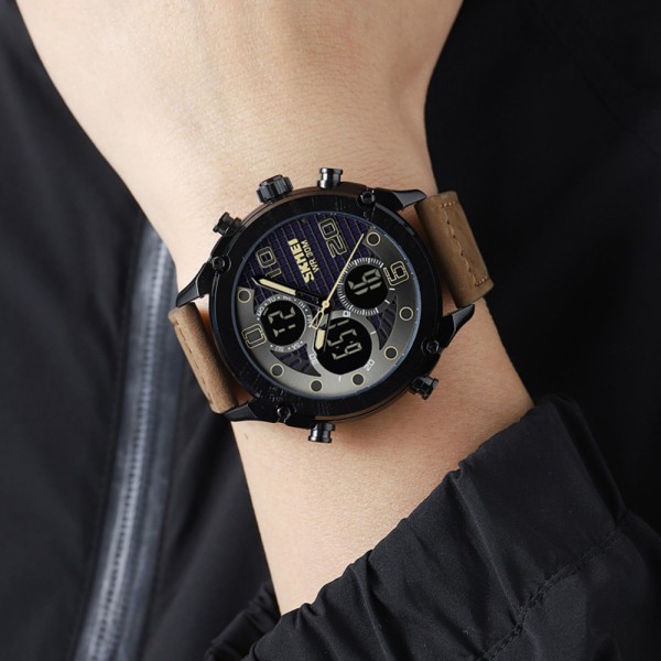 Skmei 1975LDKBNBK Dark Brown-Black Leather. - 3590876 Skmei 1975LDKBNBK Dark Brown-Black Leather. - 3590876