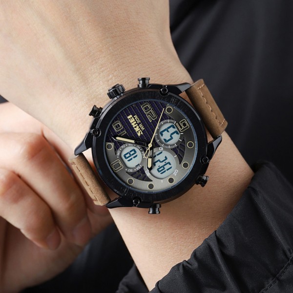 Skmei 1975LDKBNWT Dark Brown-White Leather. - 3590886