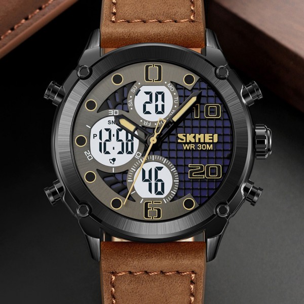 Skmei 1975LDKBNWT Dark Brown-White Leather. - 3590886