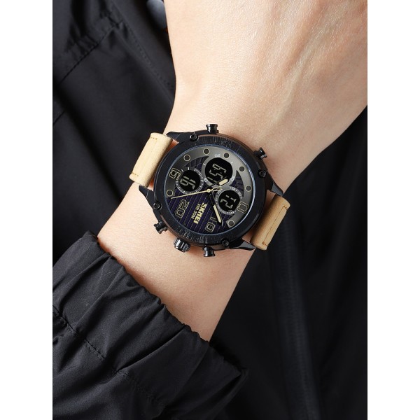 Skmei 1975LLTBNBK Light Brown-Black Leather. - 3590896