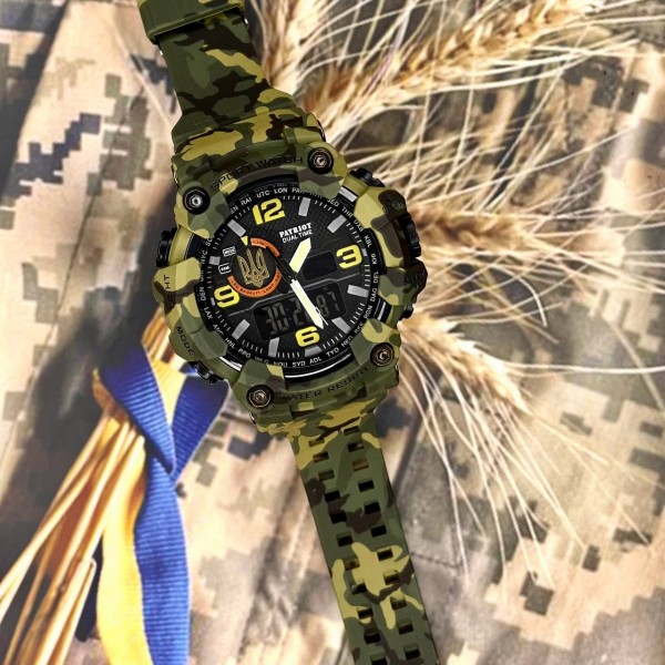 Patriot 002CMGRUAGD Тризуб золото Зелений камуфляж + Коробка. - 1201-0081-30 Patriot 002CMGRUAGD Тризуб золото Зелений камуфляж + Коробка. - 1201-0081-30