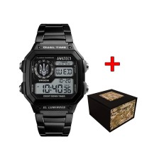 Awarder 011SIUASI Тризуб срібло Чорні + Коробка