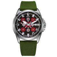 Awarder Embroidery Silver-Red Green Automatic 10ATM