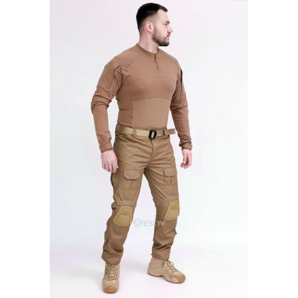 Костюм ESDY тактичний. Убакс+наколінники. Койот - 3591937