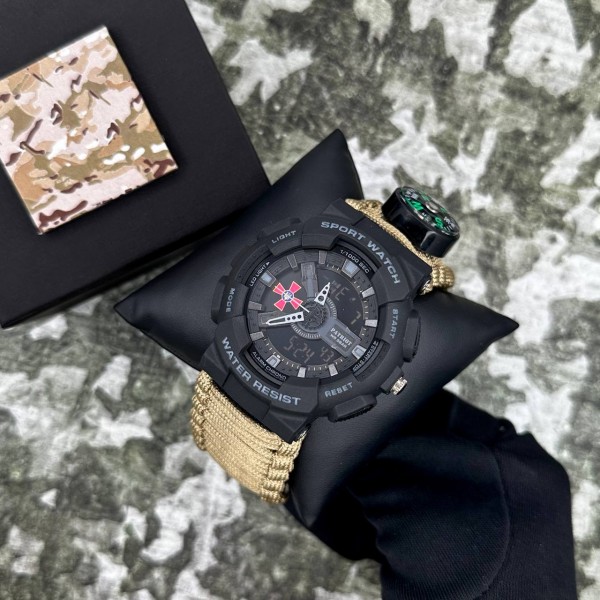 Patriot 005BKSU ЗСУ Чорні Паракордовий ремінець Khaki + Коробка - 1201-0325-30 Patriot 005BKSU ЗСУ Чорні Паракордовий ремінець Khaki + Коробка - 1201-0325-30