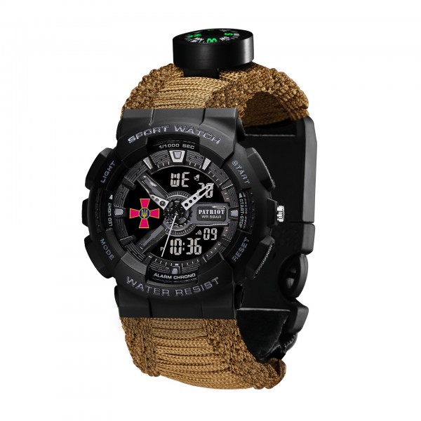 Patriot 005BKSU ЗСУ Чорні Паракордовий ремінець Khaki + Коробка - 1201-0325-30 Patriot 005BKSU ЗСУ Чорні Паракордовий ремінець Khaki + Коробка - 1201-0325-30