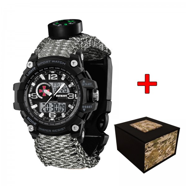 Patriot 012BKSU ЗСУ Чорні Паракордовий ремінець ACU + Коробка - 1201-0315-30