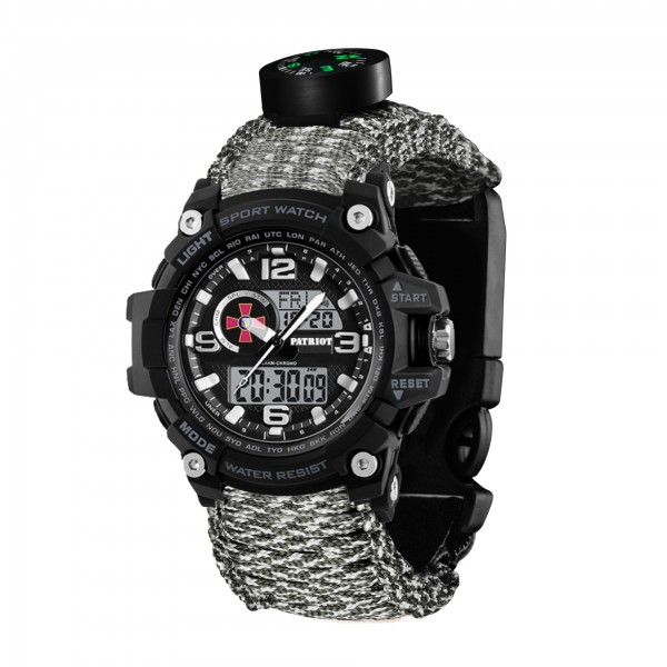 Patriot 012BKSU ЗСУ Чорні Паракордовий ремінець ACU + Коробка - 1201-0315-30 Patriot 012BKSU ЗСУ Чорні Паракордовий ремінець ACU + Коробка - 1201-0315-30