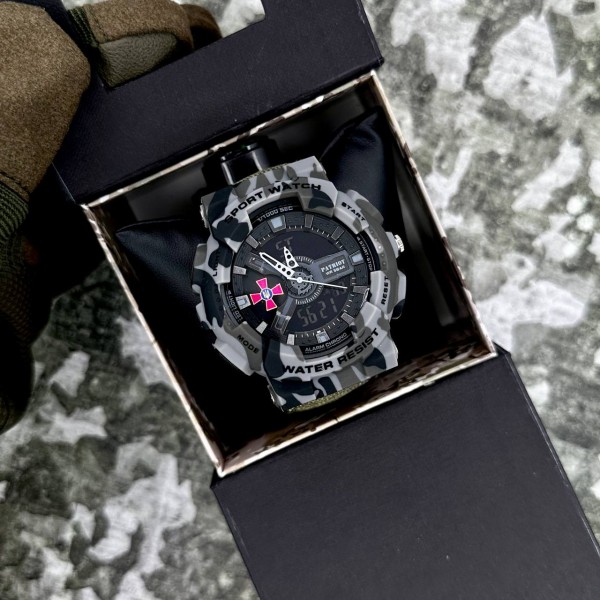 Patriot 005CMGYSU ЗСУ Сірий камуфляж Паракордовий ремінець Army Green + Коробка - 1201-0328-30 Patriot 005CMGYSU ЗСУ Сірий камуфляж Паракордовий ремінець Army Green + Коробка - 1201-0328-30