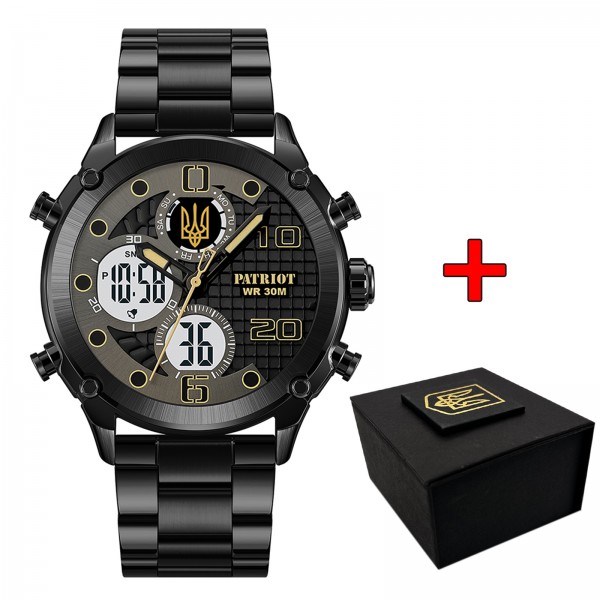 Patriot 017 Тризуб Золото Black-Black-White Steel - 1201-0369-30