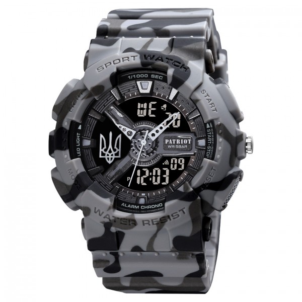 Patriot 005 Тризуб срібло Camo Grey + Коробка. - 1201-0379-30 Patriot 005 Тризуб срібло Camo Grey + Коробка. - 1201-0379-30