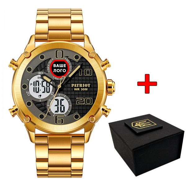 Patriot 017 Ваше Лого Gold-White Steel - 1201-0572-30