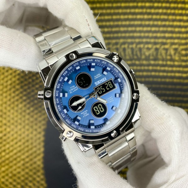 Skmei 1389BU Silver-Black-Blue - 3590027