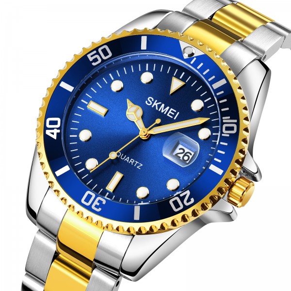 Skmei 1779TGDBU Silver-Gold-Blue - 3590277
