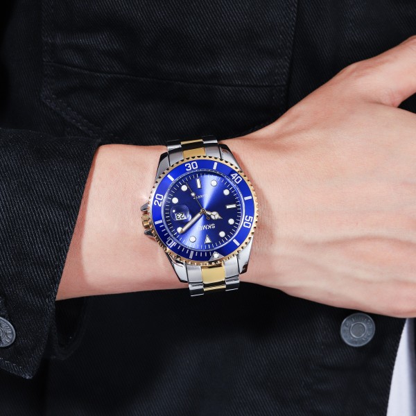 Skmei 1779TGDBU Silver-Gold-Blue - 3590277