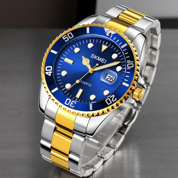 Skmei 1779TGDBU Silver-Gold-Blue - 3590277