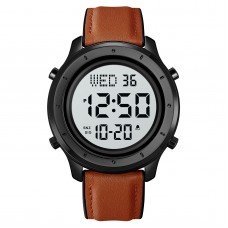 Skmei 1864LBNWT Brown-White Leather