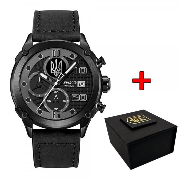 Awarder 016 Тризуб срібло All Black - 1202-0093-29