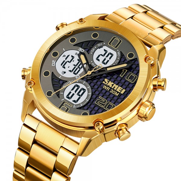 Skmei 1975SGDWT Gold-White Steel - 3590887