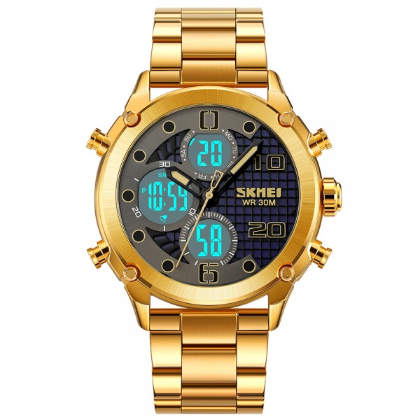 Skmei 1975SGDWT Gold-White Steel - 3590887