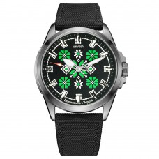 Awarder Embroidery Silver-Green Black Battery 10ATM