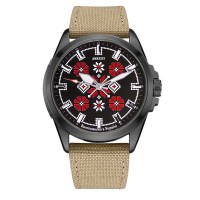 Awarder Embroidery Black-Red Khaki Battery 10ATM