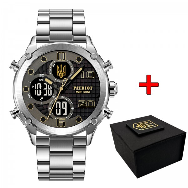 Patriot 017 Тризуб Золото Silver-Black Steel - 1201-0371-30