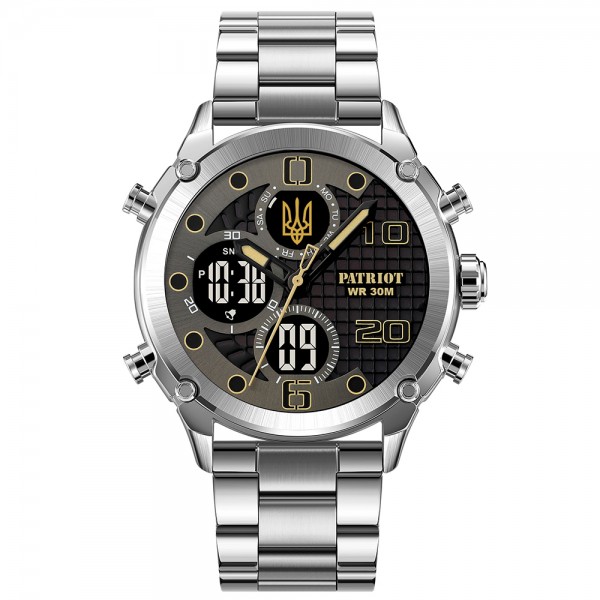 Patriot 017 Тризуб Золото Silver-Black Steel - 1201-0371-30 Patriot 017 Тризуб Золото Silver-Black Steel - 1201-0371-30