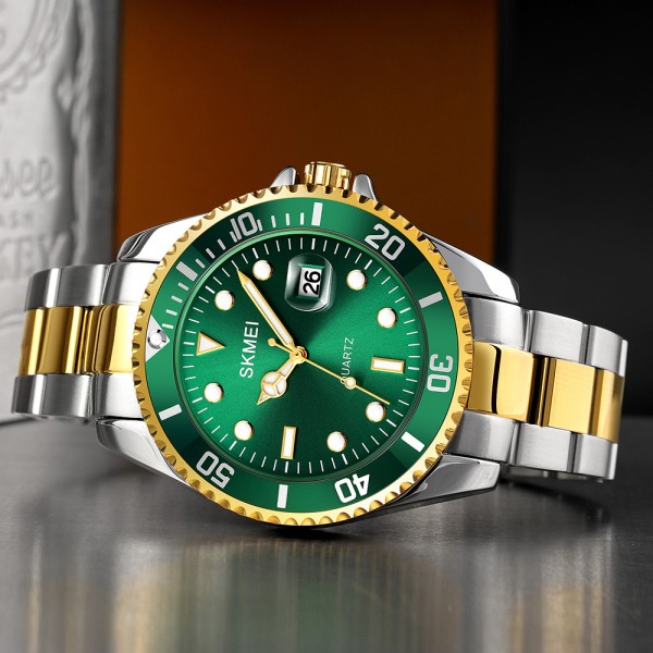 Skmei 1779TGDGN Silver-Gold-Green - 3590278 Skmei 1779TGDGN Silver-Gold-Green - 3590278