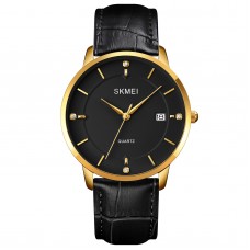 Skmei 1801LGDBK Gold-Black Leather