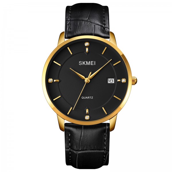 Skmei 1801LGDBK Gold-Black Leather - 3590668
