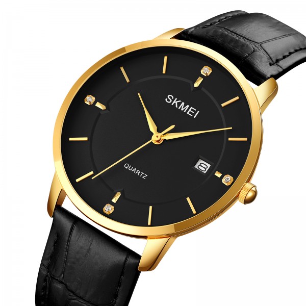 Skmei 1801LGDBK Gold-Black Leather - 3590668 Skmei 1801LGDBK Gold-Black Leather - 3590668