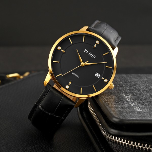 Skmei 1801LGDBK Gold-Black Leather - 3590668 Skmei 1801LGDBK Gold-Black Leather - 3590668