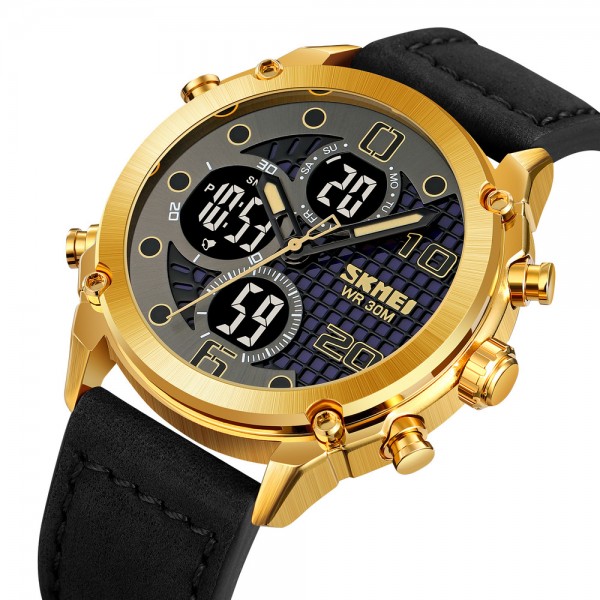 Skmei 1975LGDBK Gold-Black Leather - 3590878 Skmei 1975LGDBK Gold-Black Leather - 3590878