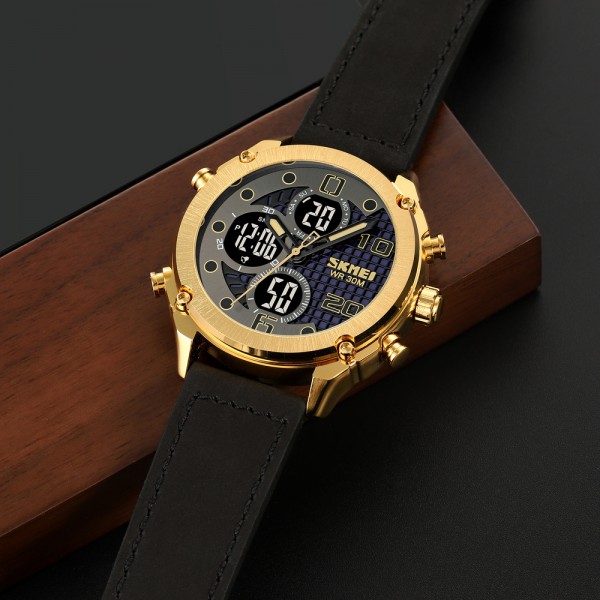 Skmei 1975LGDBK Gold-Black Leather - 3590878 Skmei 1975LGDBK Gold-Black Leather - 3590878