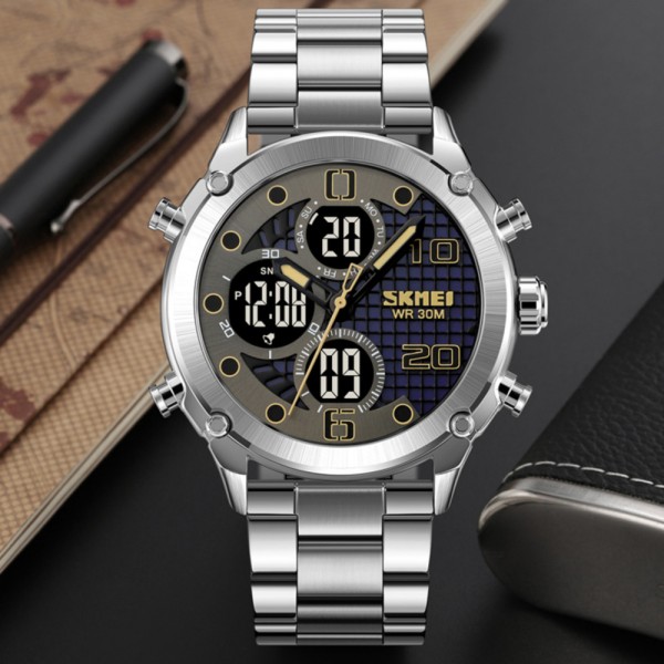 Skmei 1975SSIBK Silver-Black Steel - 3590888