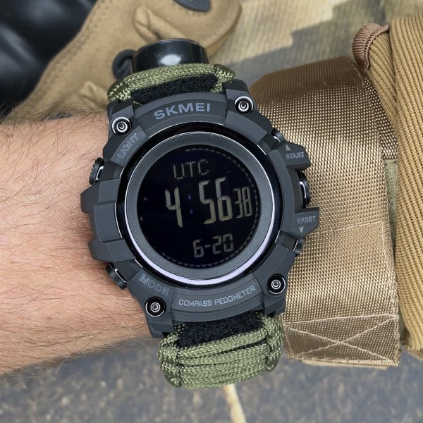 Skmei 1356AGPK Army Green Tactic Compass - 3590928 Skmei 1356AGPK Army Green Tactic Compass - 3590928