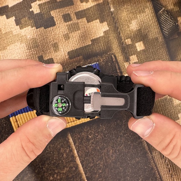 Skmei 1356BK Black Tactic Compass - 3590968