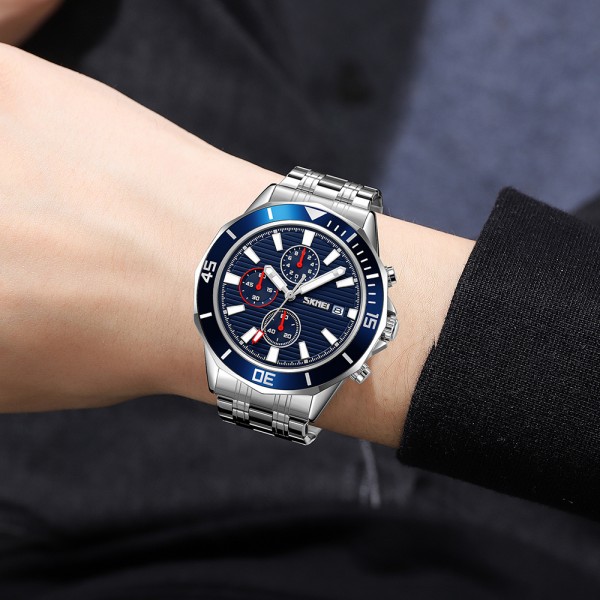 Skmei 9335SIBU Silver-Blue - 3591318