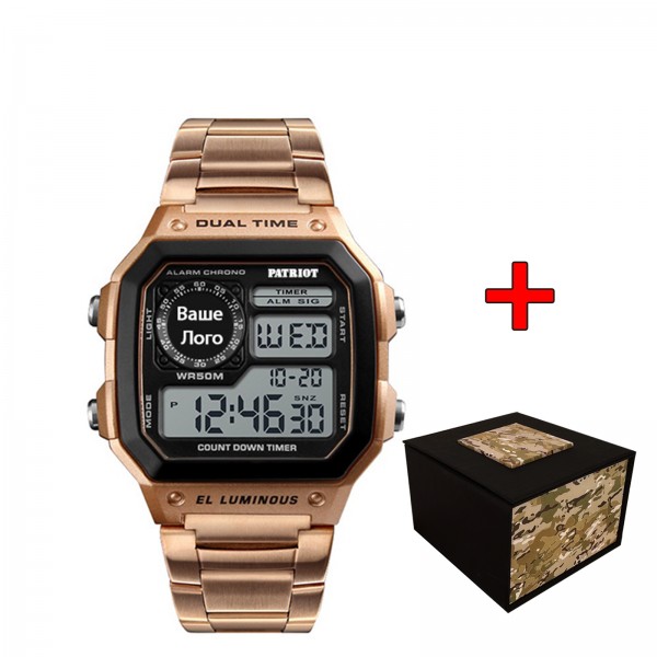 Patriot 011RG Ваше лого Рожеве Золото + Коробка - 1201-0236-30