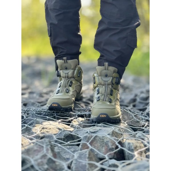 Кроссовки треккинговые с автошнуровкой. ESDY. Олива 45 - 3591949 Кроссовки треккинговые с автошнуровкой. ESDY. Олива 45 - 3591949